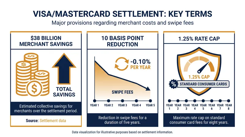 The settlement combines temporary rate reductions with long-term structural rule changes.