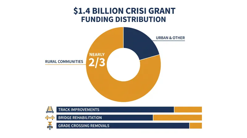 The CRISI grants prioritize rural infrastructure and critical supply chain corridors.