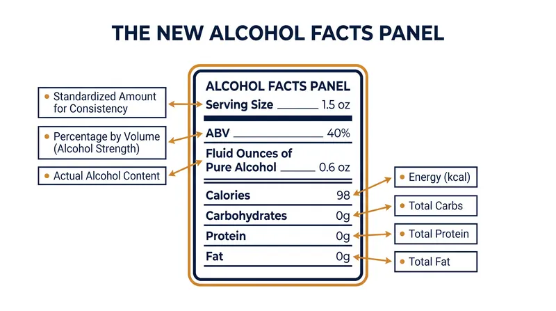 Under Notice 237, every TTB-regulated beverage must display a standardized panel detailing its exact chemical and caloric makeup.