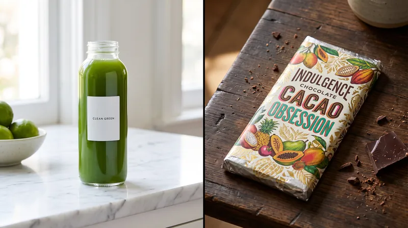 Consumers prefer minimalist design when buying health products, but demand visual complexity when purchasing indulgent treats.