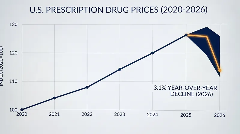 The Consumer Price Index for prescription drugs recorded its seventh consecutive monthly drop in July 2026.