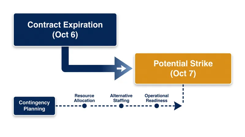 The timeline of the SPEEA contract expiration and potential strike window.