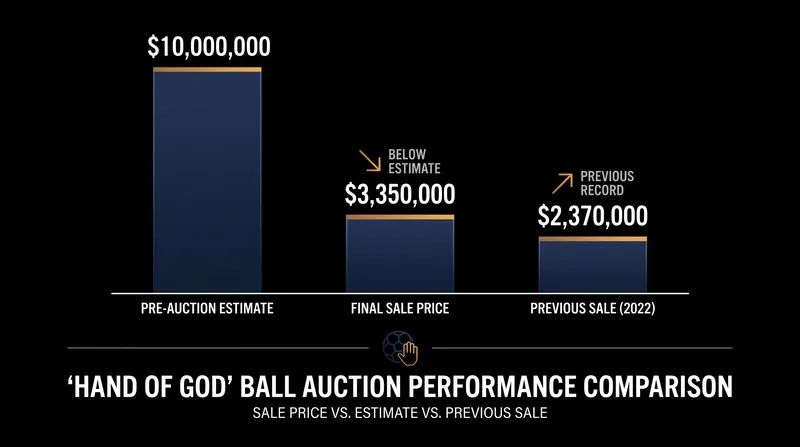 The ball's final hammer price fell drastically short of Heritage Auctions' eight-figure expectations.