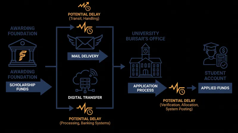 How external scholarships navigate the university billing system.