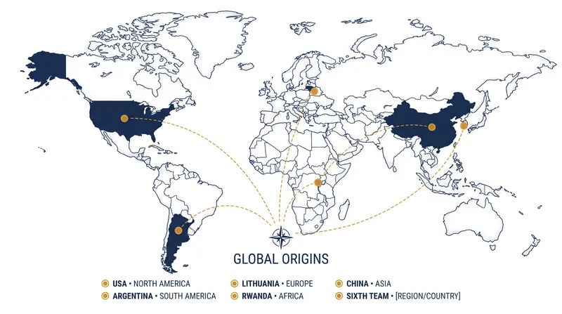 The six participating clubs represent five different nations across four continents.