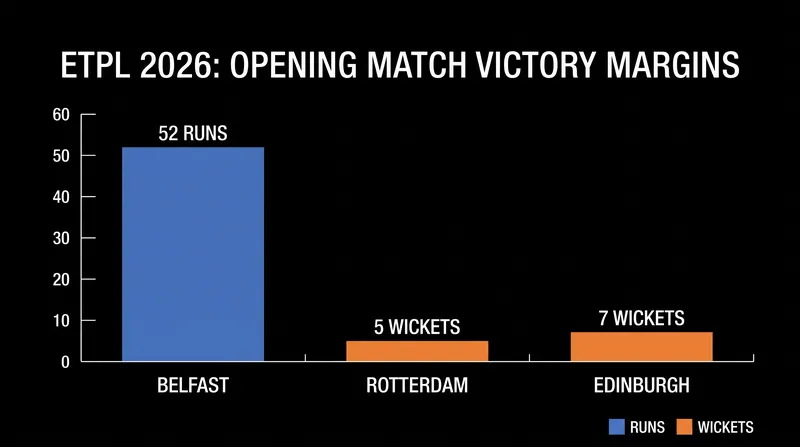 Belfast's 52-run margin of victory provided a massive early boost to their net run rate.