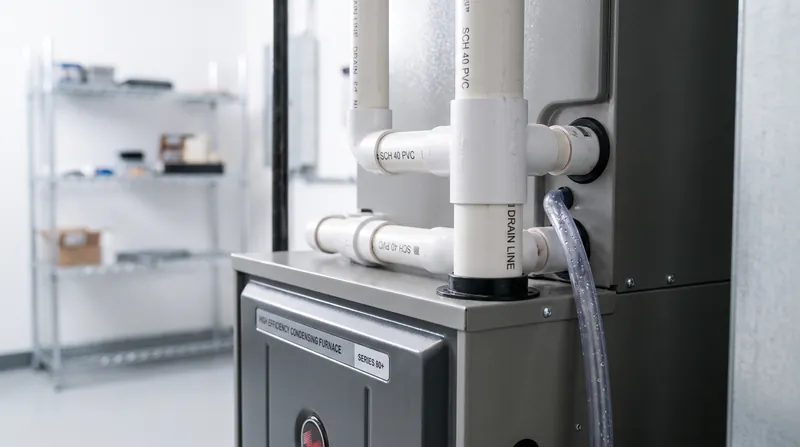 Retrofitting older homes for high-efficiency units requires structural modifications for proper venting and drainage.