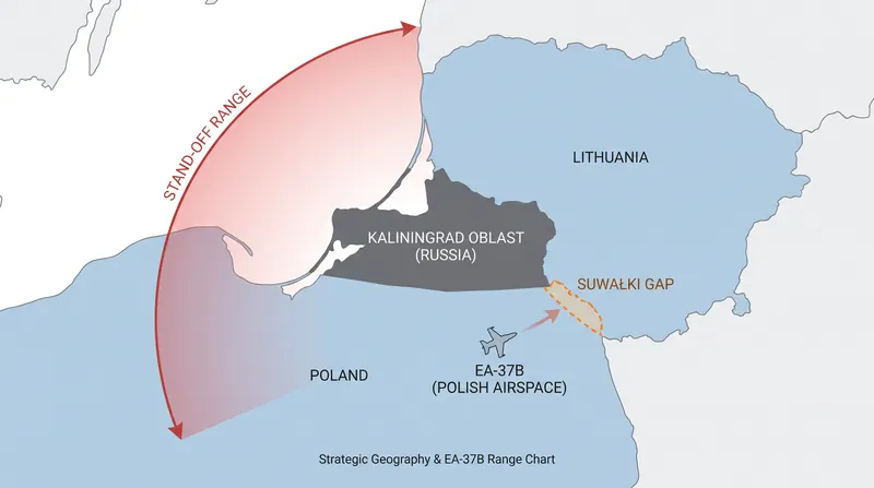 Kaliningrad's position between NATO members makes it a critical node for Russian anti-access/area-denial (A2/AD) systems.