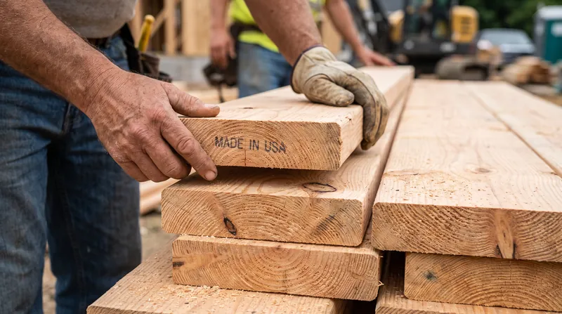 For lumber to be compliant, all processes from initial debarking through treatment and planing must occur in the United States.