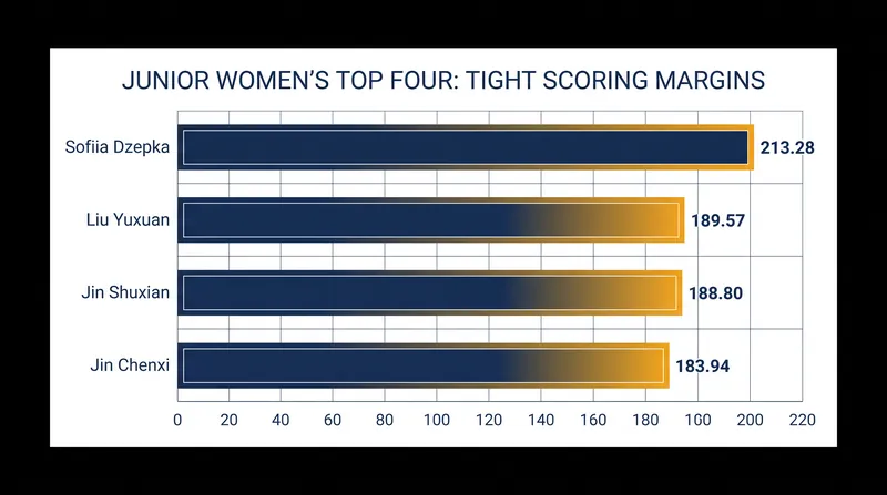 Junior Women's Top Four Scoring Breakdown