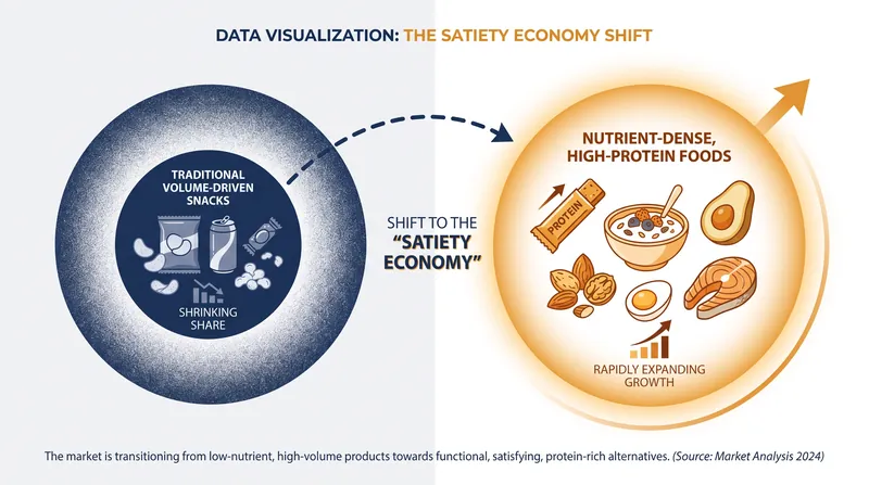The food industry is pivoting away from empty calories toward functional, high-satiety product formulations.