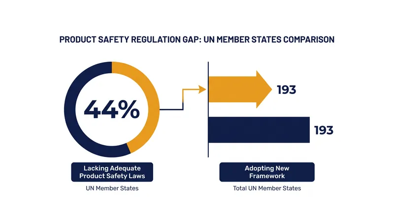 UNCTAD estimates that nearly half of all member states currently lack the legal frameworks needed to ensure product safety.