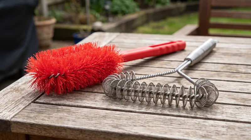 Nylon bristles and continuous metal coils offer safer alternatives, but require different cleaning techniques.