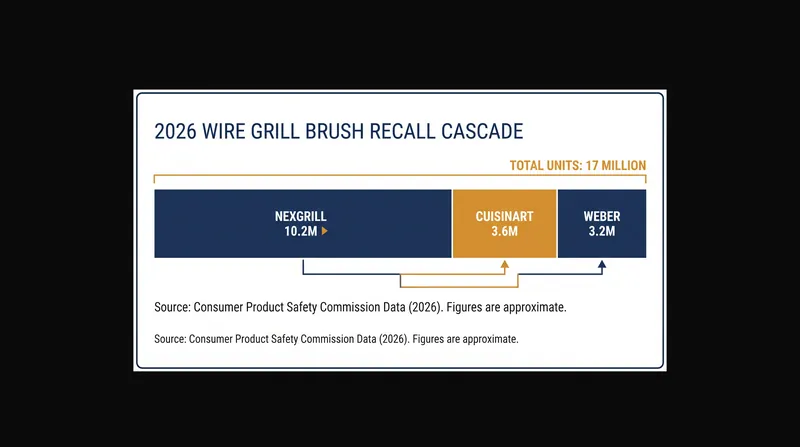 The Cuisinart expansion brings the total number of wire grill brushes recalled in 2026 to 17 million.