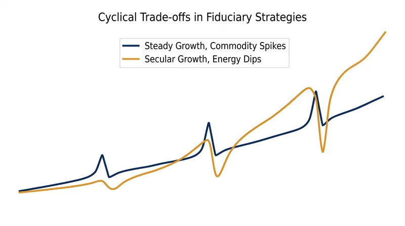ESG funds often experience cyclical underperformance during commodity shocks due to structural sector exclusions.