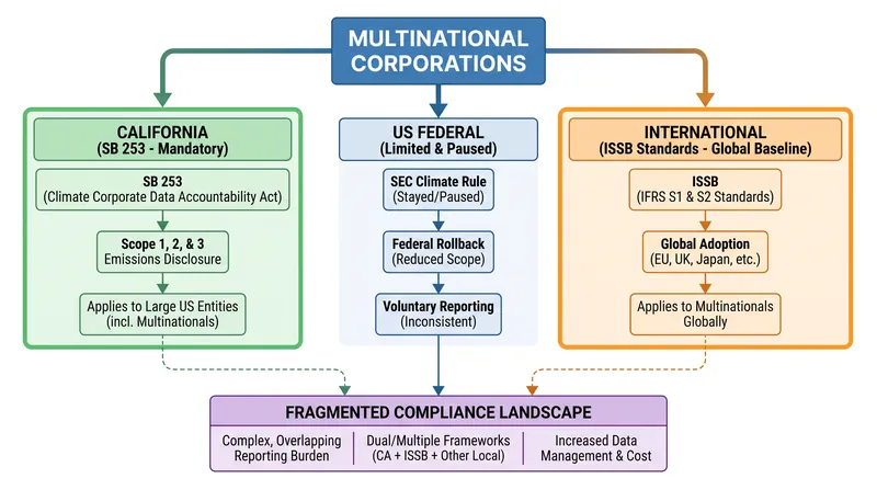Multinational corporations still face a complex web of state and international disclosure mandates.