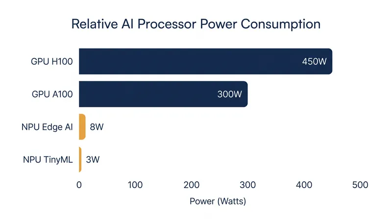 Power consumption dictates which processors can operate at the edge.