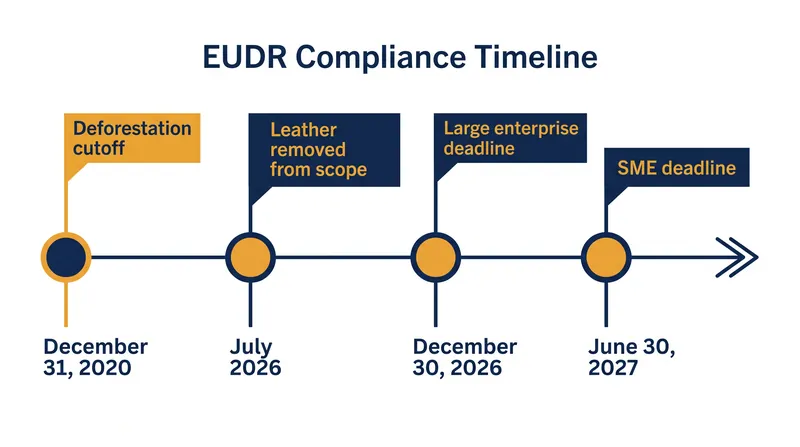 The EU Deforestation Regulation timeline for the outdoor gear industry.