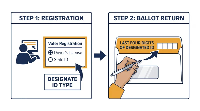 How the proposed numerical verification system for mail-in ballots would work.