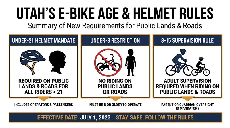 Age and supervision requirements for e-bike operators under HB 381.