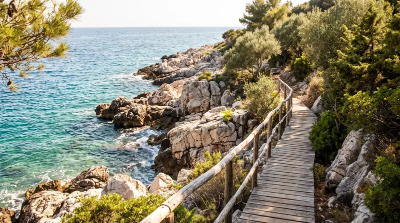 Natural beaches outside construction zones are protected from heavy commercialization.