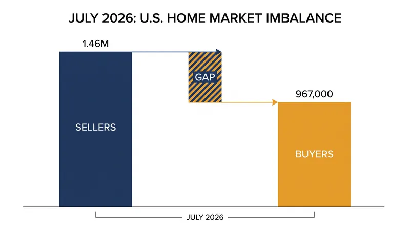The number of active buyers has plummeted to a record low, creating a nearly half-million-person gap.