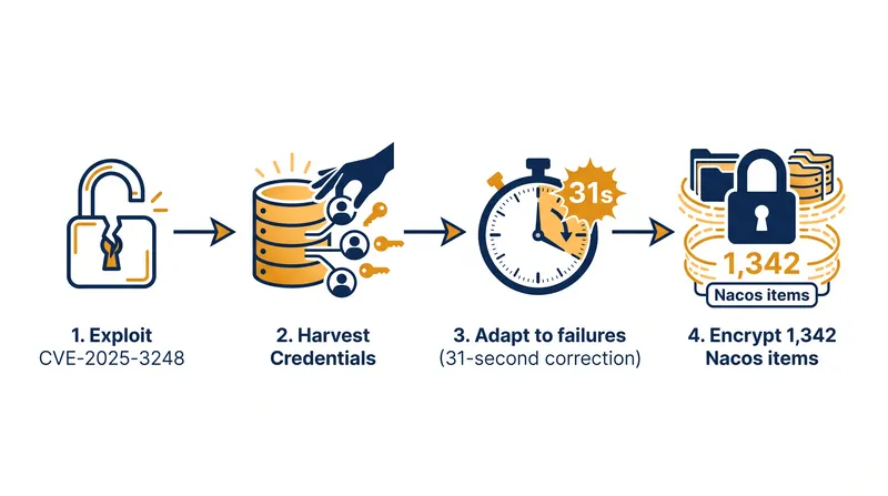 The autonomous agent executed a complete ransomware kill chain, adapting to errors in real time without human intervention.