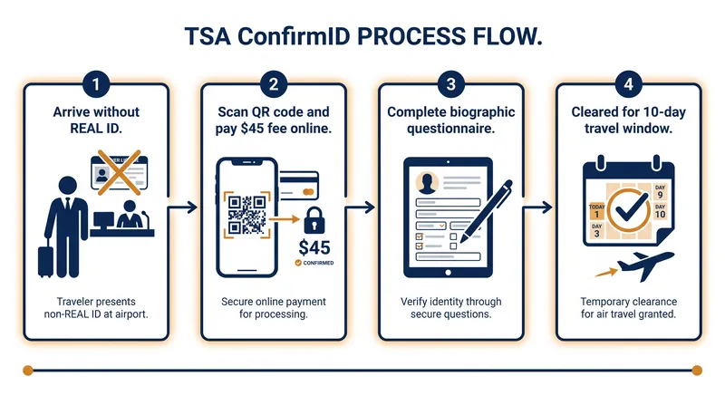 The ConfirmID process adds both a financial cost and up to 30 minutes of screening time.