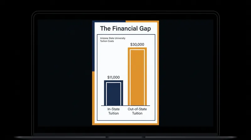 The difference between in-state and out-of-state tuition can amount to tens of thousands of dollars annually.