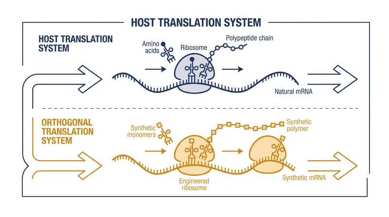 An orthogonal translation system acts as a parallel protein factory, decoupling synthetic production from the host cell's natural growth.