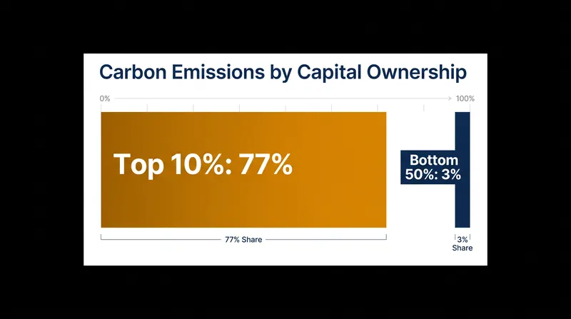 Investment portfolios of the wealthiest 10% drive the vast majority of capital-associated carbon emissions.