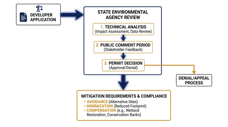 How independent state regimes process dredge and fill permits for isolated wetlands.