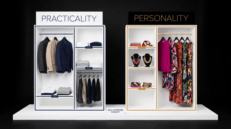The modern 'Dual Wardrobe' balances quiet luxury for everyday practicality with expressive pieces for social visibility.