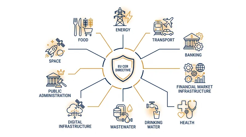 The CER Directive expands the definition of critical infrastructure from two sectors to eleven.