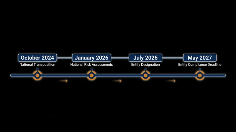 The aggressive timeline gives designated entities just 10 months to achieve full compliance.