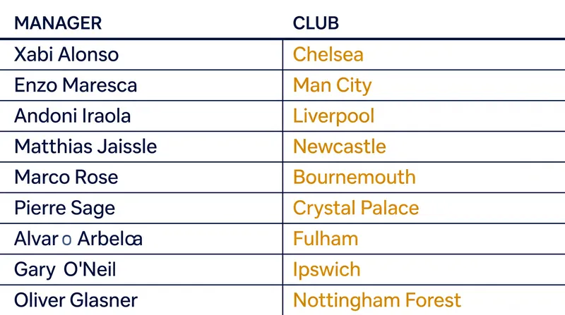 The nine new managerial appointments reshaping the Premier League landscape.