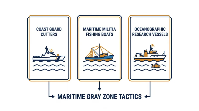 Gray zone operations rely on a combination of law enforcement, scientific, and paramilitary fleets to assert control.