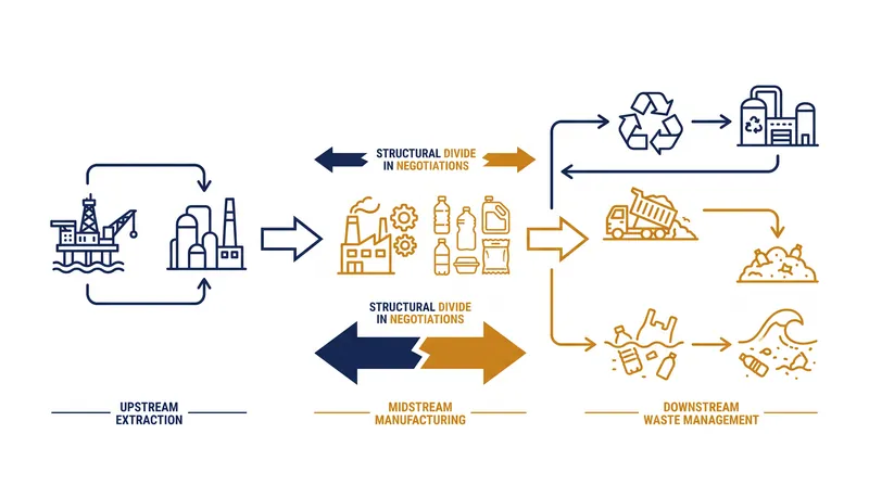 The core dispute centers on whether to regulate upstream production or downstream waste management.