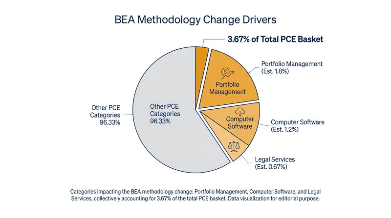 The revisions target three specific categories that account for 3.67% of the PCE basket.