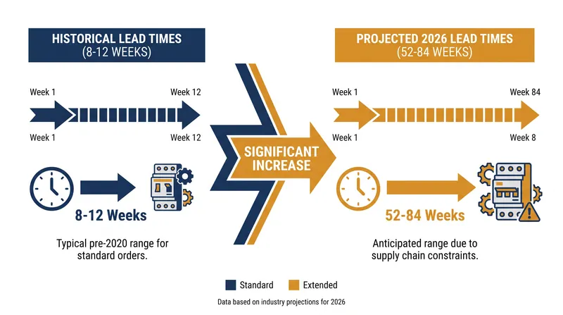 Electrical equipment lead times have multiplied as major manufacturers prioritize multi-year hyperscale data center contracts.