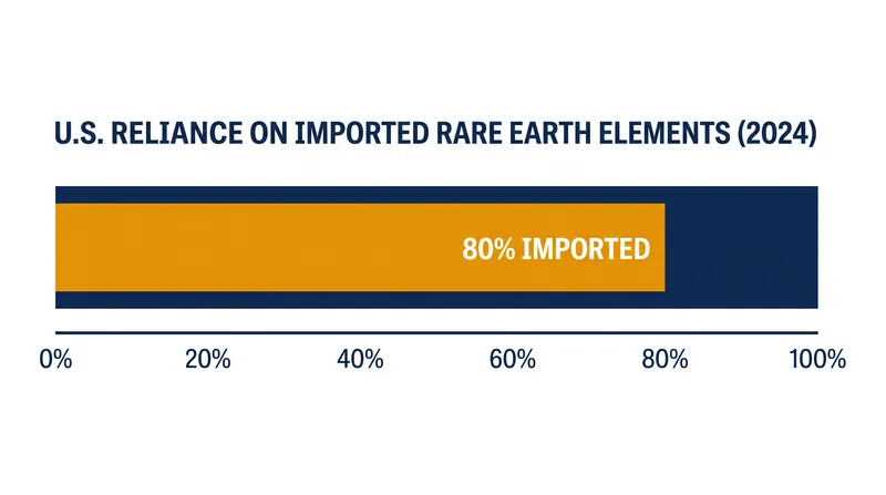 Major economies remain heavily dependent on imported rare earth elements for advanced manufacturing.