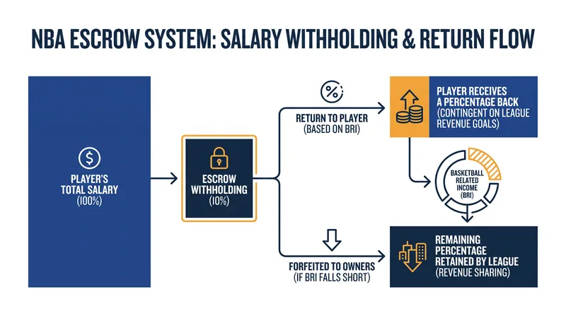 How the NBA's escrow system balances the revenue split between players and owners.