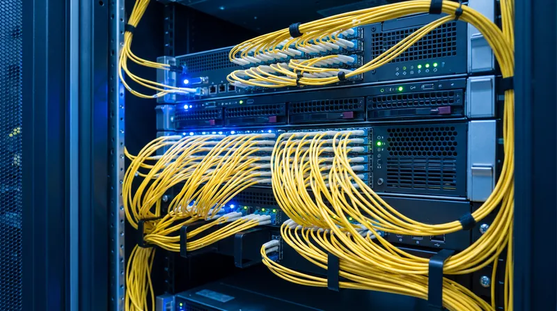 Hyperscale data centers are increasingly replacing copper networking cables with optical fiber to overcome physical bandwidth limitations.