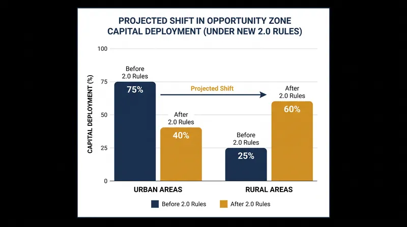 Fund managers expect a significant reallocation of capital toward rural census tracts starting in 2027.