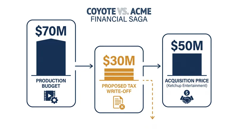 The financial journey of 'Coyote vs. Acme' from studio production to independent acquisition.