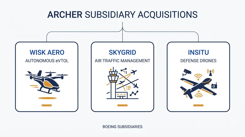 The acquisition brings three specialized aerospace units under Archer's management.