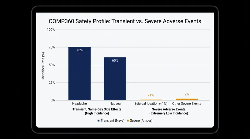 While transient side effects were common on the day of dosing, severe adverse events remained rare across the Phase 3 clinical program.