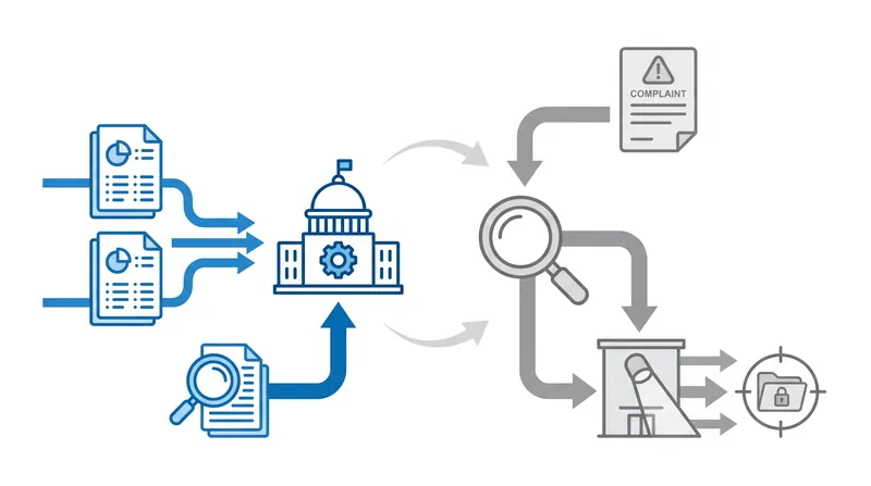 The structural shift from mandatory demographic reporting to complaint-driven investigations.