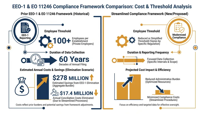 Estimated compliance cost reductions and historical scope of the eliminated reporting requirements.