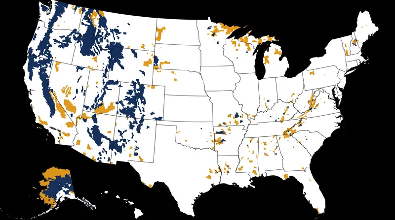 Distribution of inventoried roadless areas across the National Forest System.